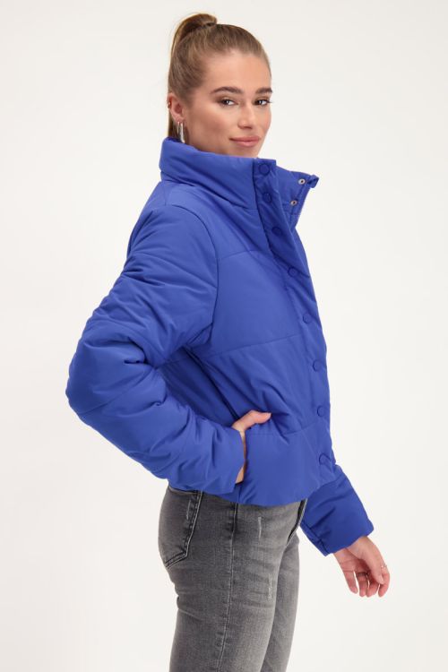 cobalt blue padded jacket