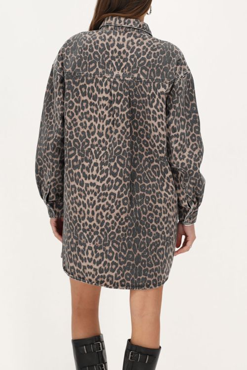 Leopard print denim blouse dress | My Jewellery