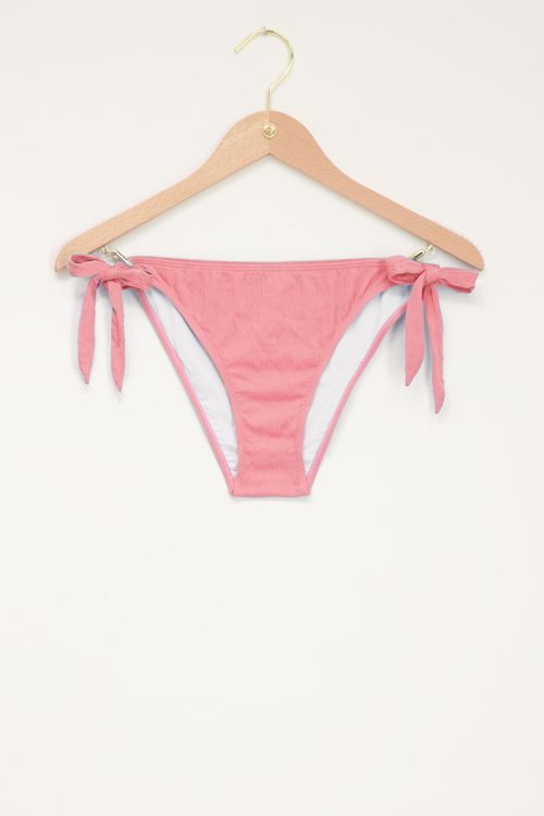 Lichtroze bikini broekje met V-shape & rib | My Jewellery