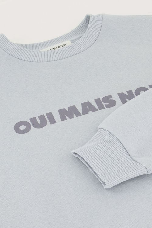 Light blue ''Oui mais non'' sweater | My Jewellery
