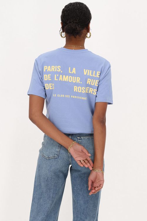 Light blue T-shirt "Paris la ville de l'amour" | My Jewellery