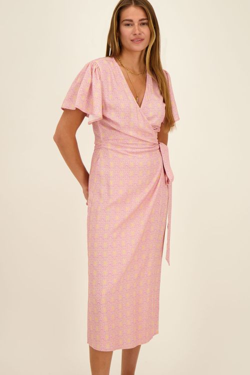 Lilac midi dress with ornamental pattern | My Jewellery