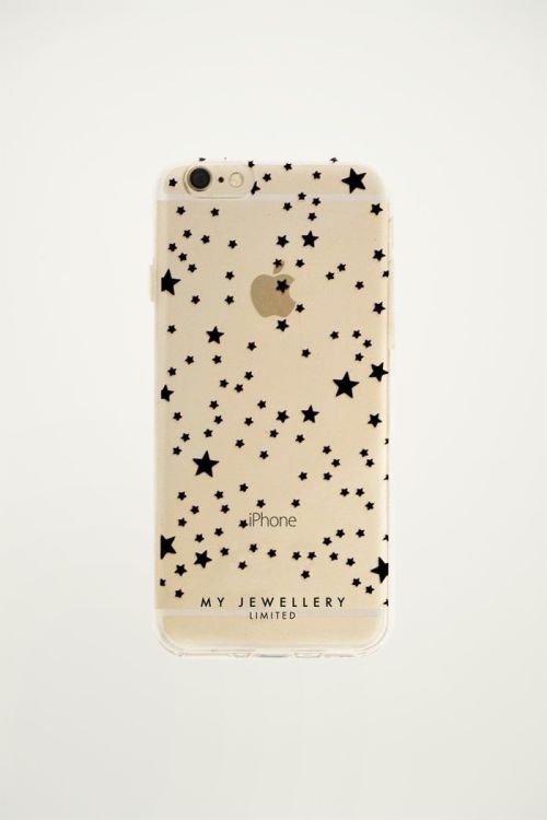 Telefoonhoesje sterretjes zwart