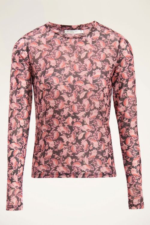 Zwarte mesh top met paisley print | My Jewellery