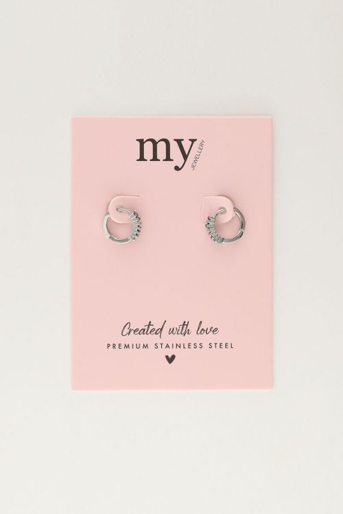 Small earrings with multi-coloured stones  | My Jewellery