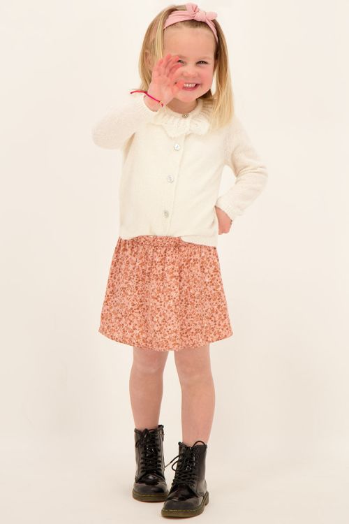 Mini-me roze rokje met bloemenprint