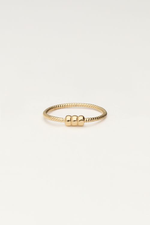 Minimalist ring with texture and three domes | My Jewellery