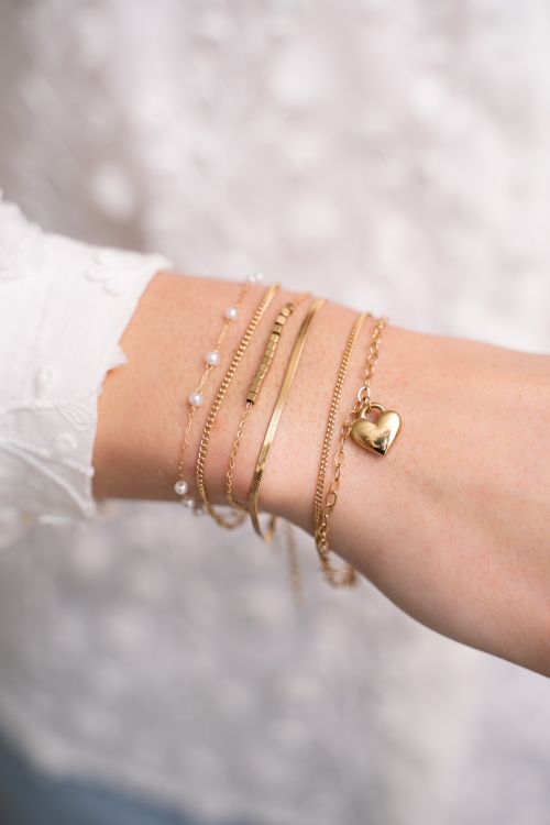 Minimalist double bracelet with squares | My Jewellery