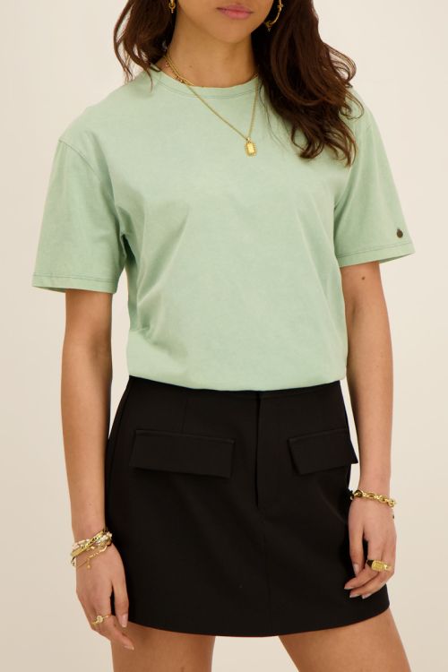 Mint green stonewash t-shirt | My Jewellery