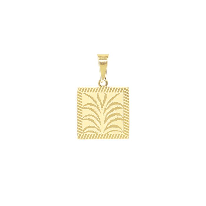 Bedeltje met palmprint goud