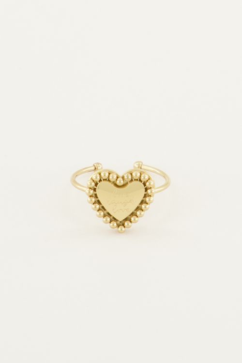 Stalen Ring Hart Quote | Minimalistische Ringen My Jewellery