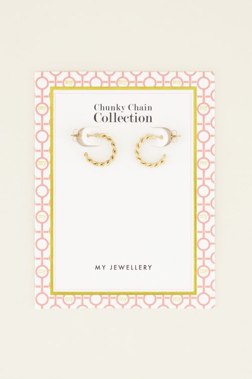 Kleine Kreolen mit Ketten-Detail | Ohrringe | My Jewellery