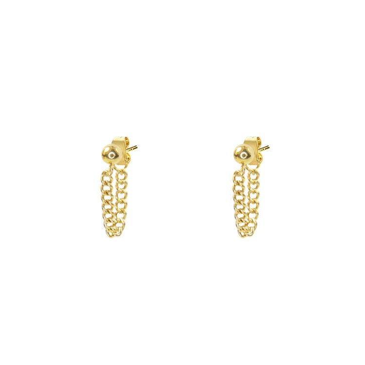 Oorbel korte ketting, oorbel met ketting My Jewellery