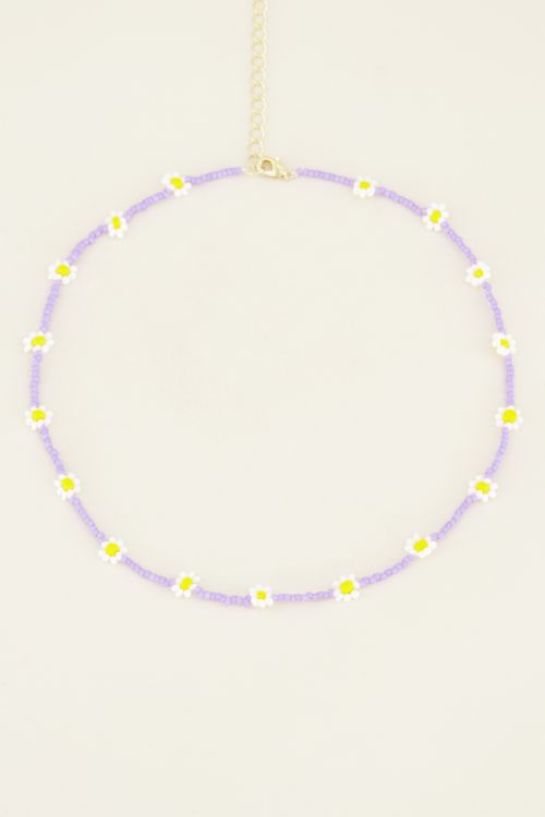 Lila choker madeliefjes | My Jewellery
