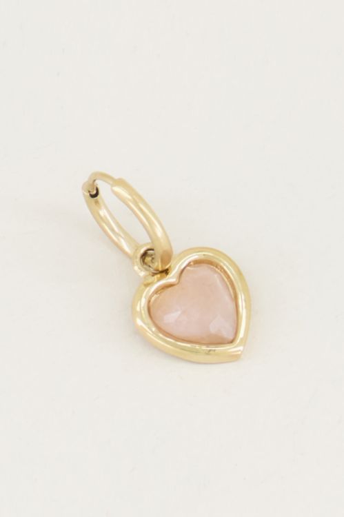 One piece oorring rose quartz, oorring edelsteen My Jewellery