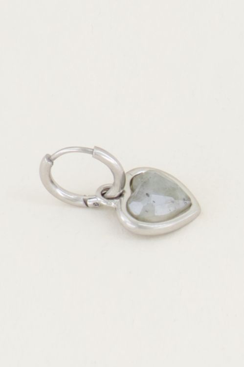One piece oorring labradorite, oorbellen met edelsteen My Jewellery