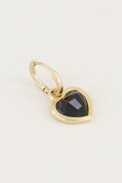 One piece oorring Black Onyx, edelsteen oorbellen