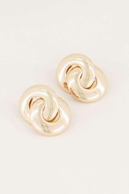 Oorhangers dubbele cirkels, statement oorbellen My Jewellery