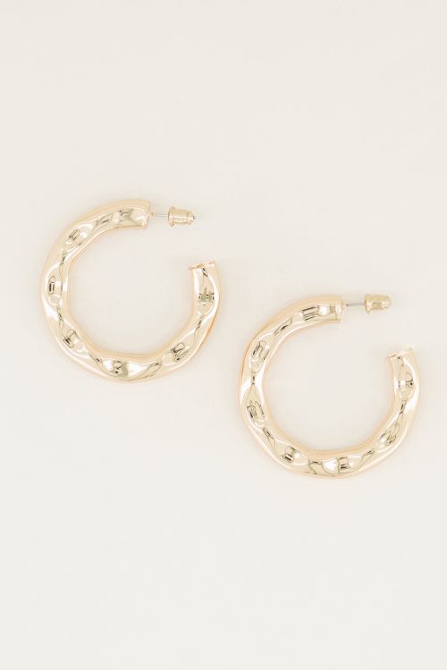 Oorringen gebobbeld medium, grote oorbellen My Jewellery