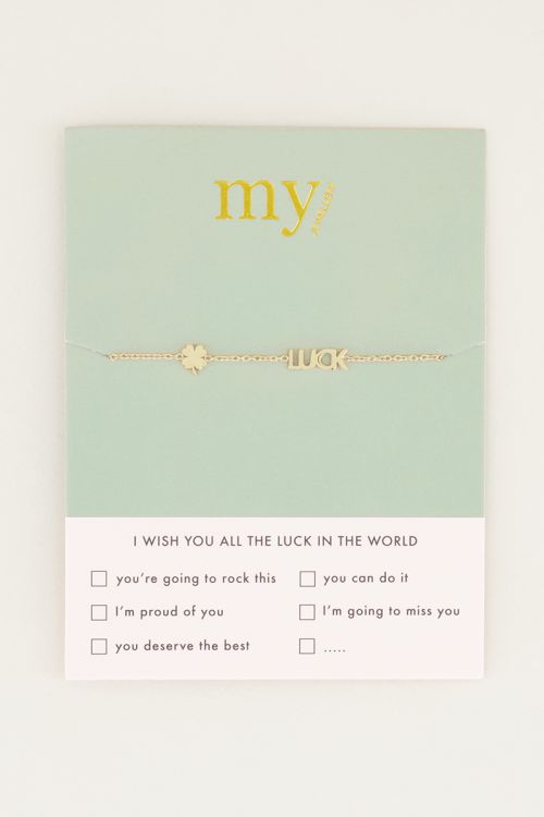 Armband met luck en klaver| Cadeau armbanden bij My Jewellery