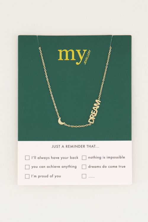 Necklace with moon and dream | Short necklaces at My Jewellery