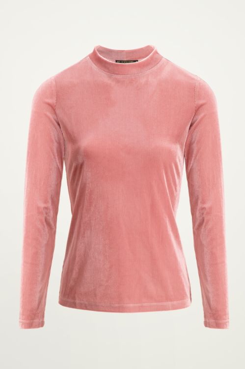 Roze velvet top ribstof | Roze top My Jewellery