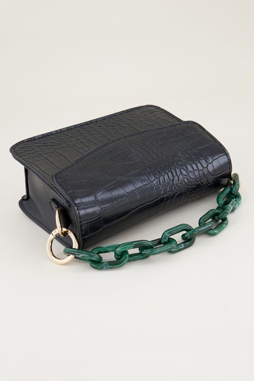 Groen telefoonkoord kort schakels | Telefoonkoord My Jewellery