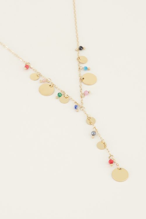 Ketting y-vorm kralen & muntjes | lange ketting My Jewellery