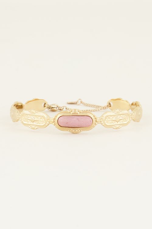 Bangle roze steen | Bangles | Bangle armband My Jewellery