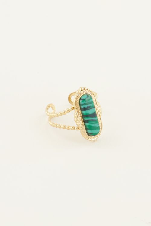 Ring groene steen | Ring met steen | Ringen dames My Jewellery