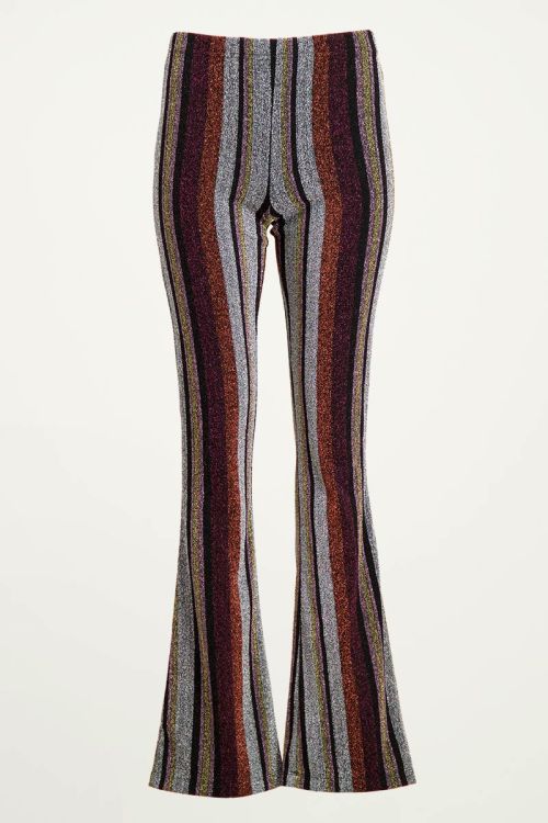 Glitter flared broek multikleur | flared broek My Jewellery