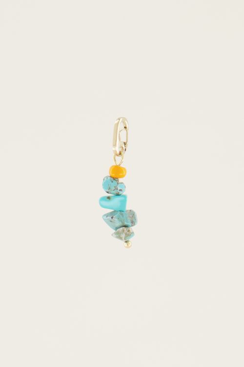Moments charm blue stone | Bedels sieraden My Jewellery
