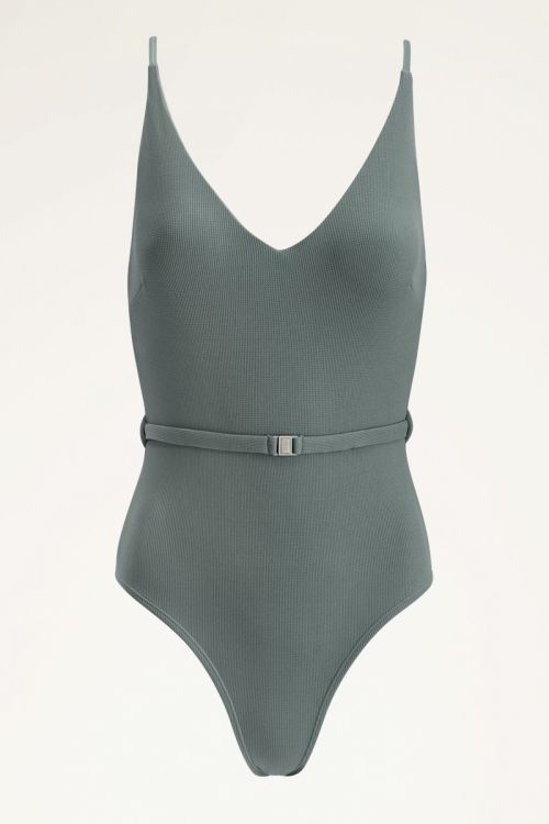 Groen badpak met riem | Swimwear My Jewellery