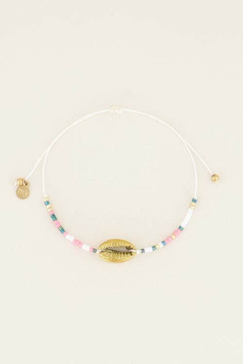Armbandje met schelp & kraaltjes | My Jewellery