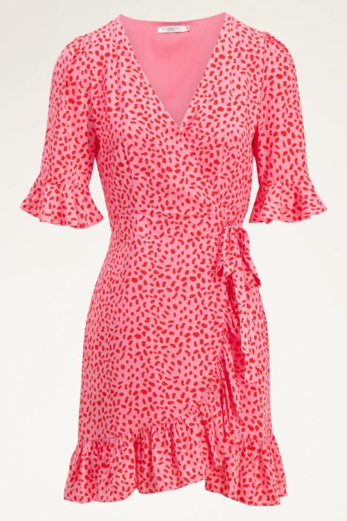 Roze wikkeljurk rode dots | My Jewellery