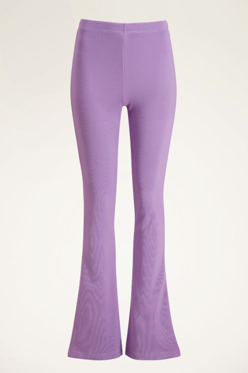 ribstof flared pants