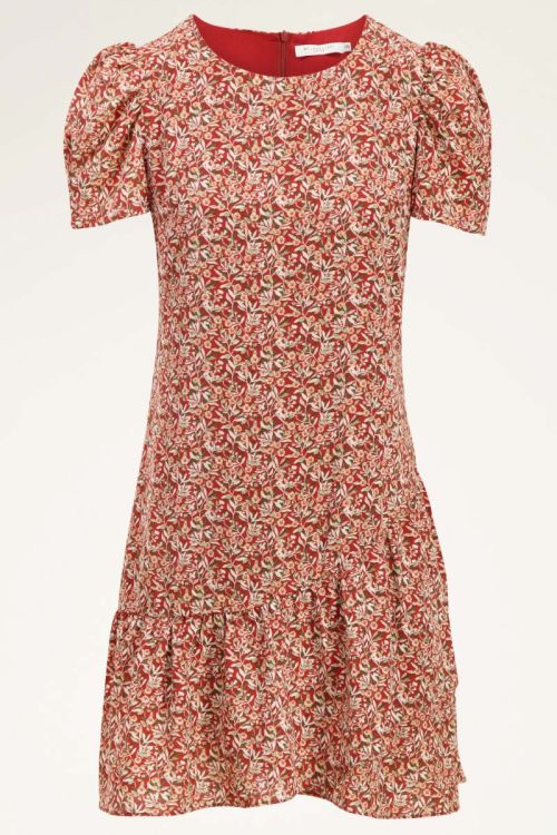 Rode jurk met bloemenprint | Jurken dames | My Jewellery