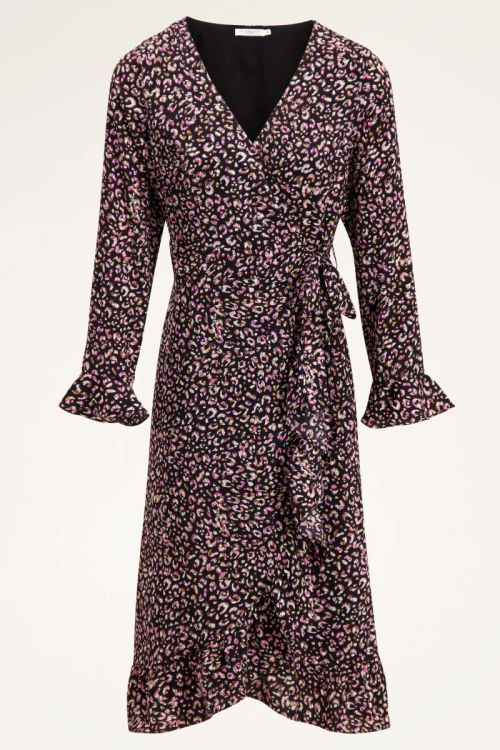 Roze midi jurk cheetah print | Jurkjes | My Jewellery