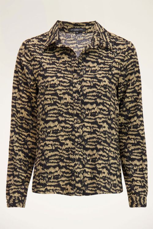 Green blouse with zebra print | Blouses | My Jewellery