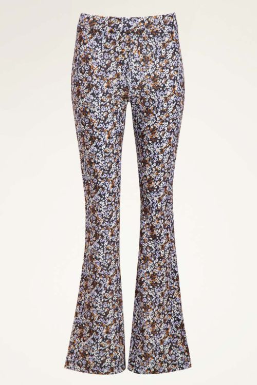 Lila flared pants met bloemen | My Jewellery