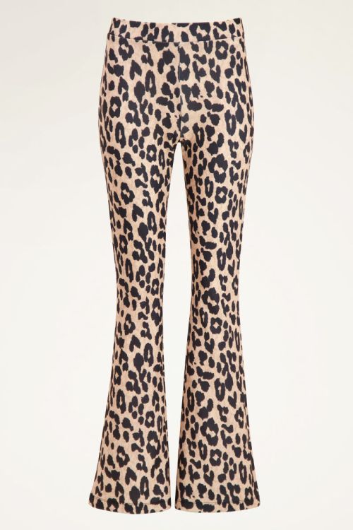 Beige flared pants panterprint | My Jewellery