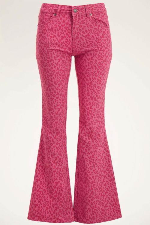 Roze flared met leopard print | My Jewellery