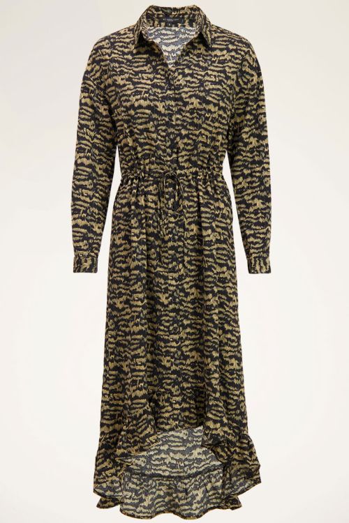 Grüne Midi-Kleid mit Zebra-Print | Kleider | My Jewellery