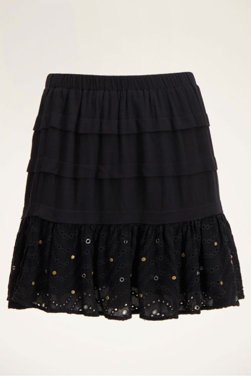 Zwarte rok met laagjes & studs | Rokjes | My Jewellery