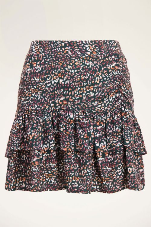 Multikleur rok met laagjes & luipaard print | My Jewellery