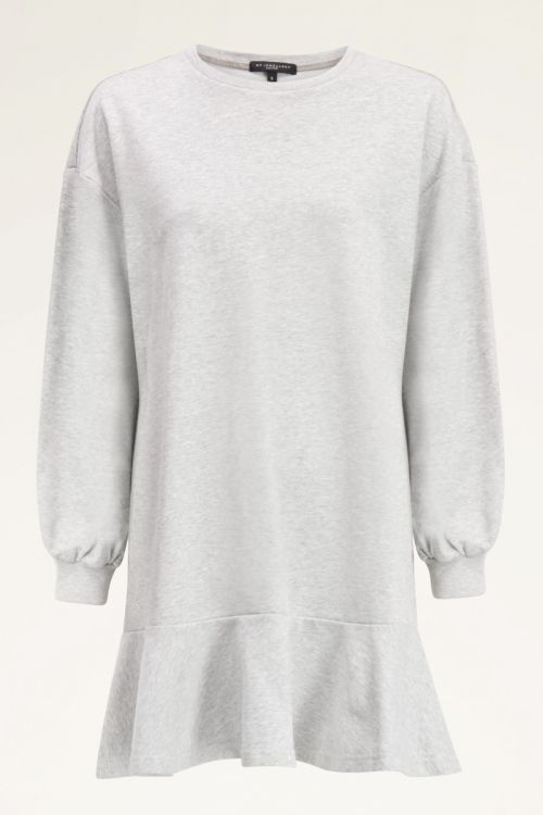 Grey sweater dress with ruffles | My Jewellery