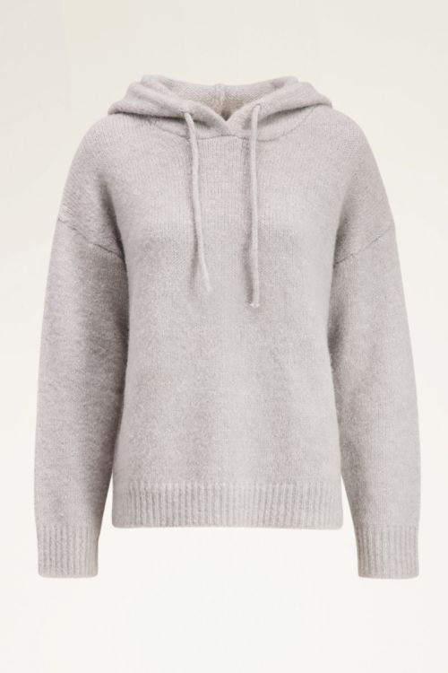 Grijze gebreide hoodie met glitter | My Jewellery