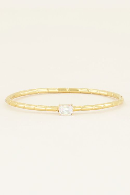 Bangle met transparant steentje | My Jewellery