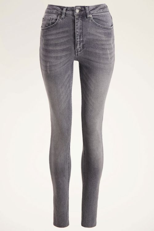 Grijze high waisted skinny jeans | My Jewellery