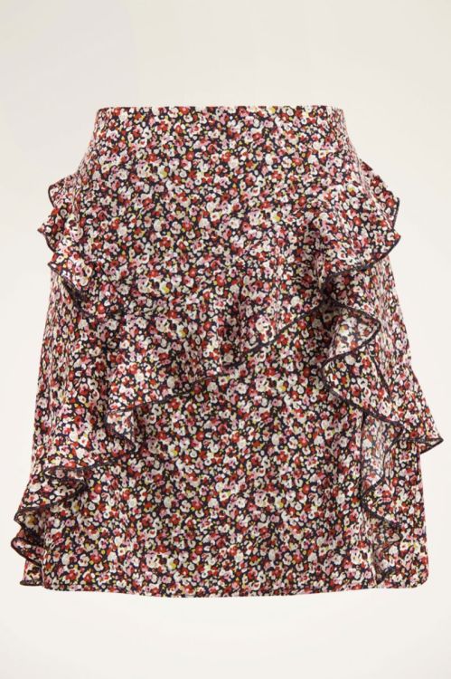 Multikleur rok met ruffles en bloemenprint | My Jewellery